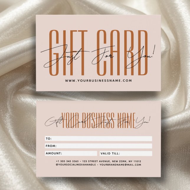 Modern script typography business gift card  (Criador carregado)
