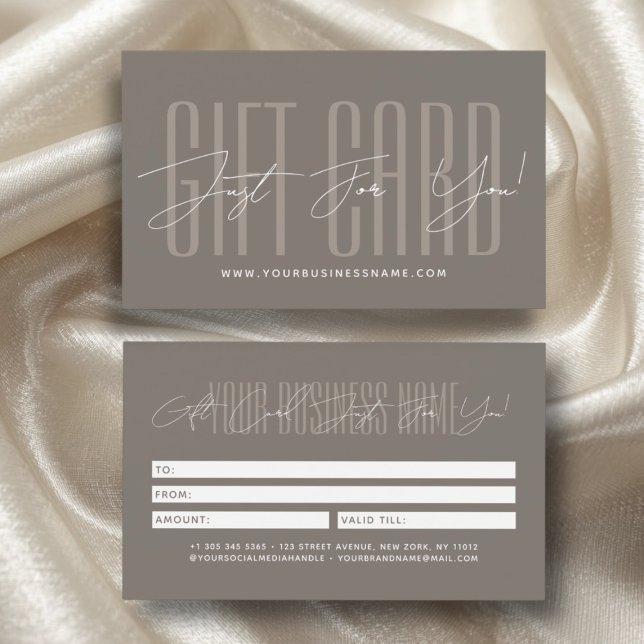 Modern script typography business gift card  (Criador carregado)