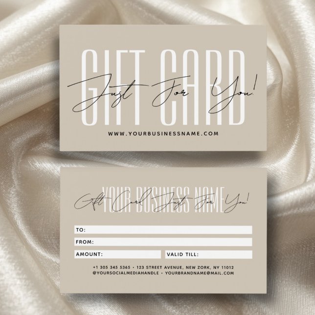 Modern script typography business gift card  (Criador carregado)