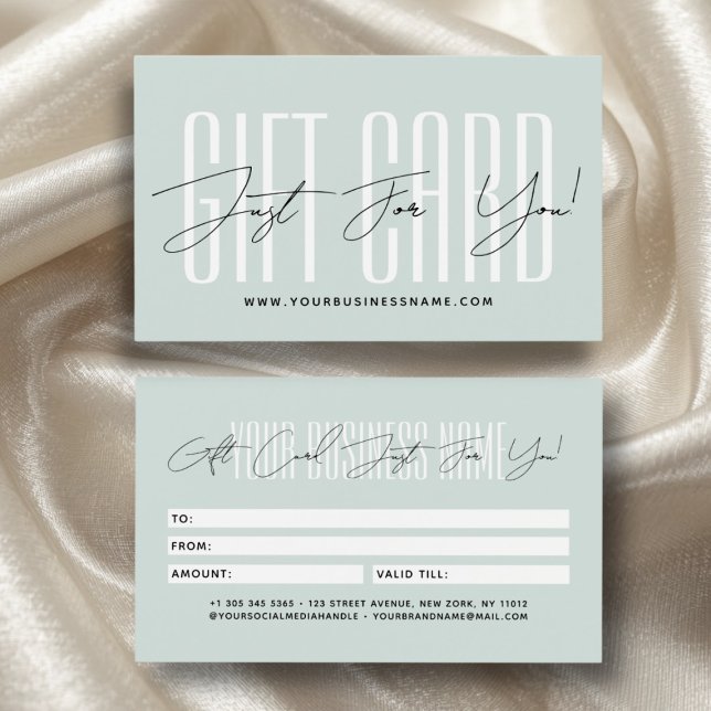 Modern script typography business gift card  (Criador carregado)