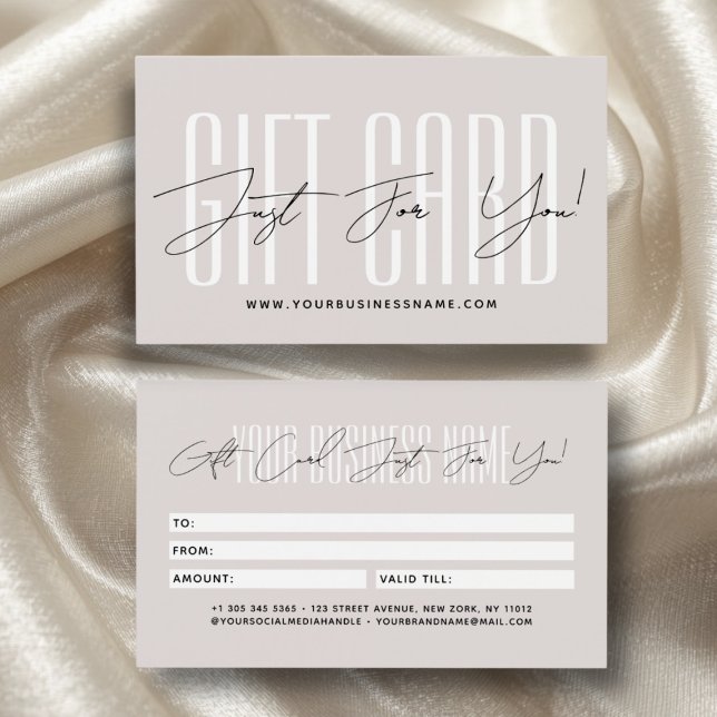Modern script typography business gift card  (Criador carregado)