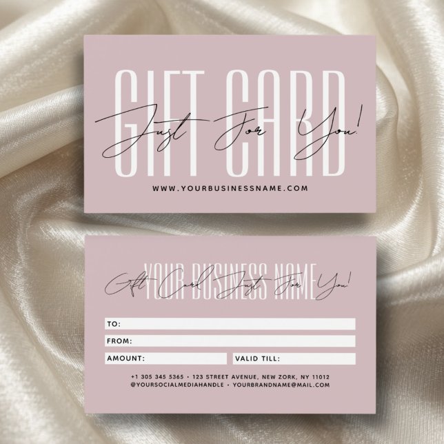 Modern script typography business gift card  (Criador carregado)