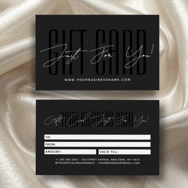 Modern script typography business gift card  (Criador carregado)