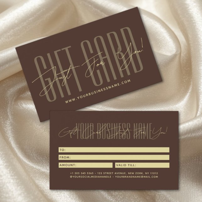 Modern script typography business gift card  (Criador carregado)