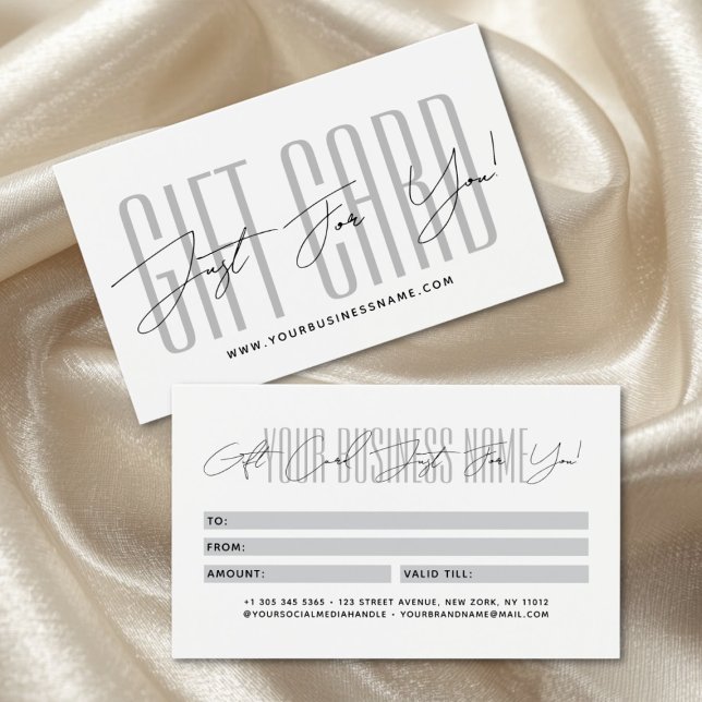 Modern script typography business gift card  (Criador carregado)