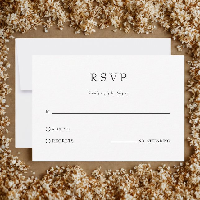 Modern Simple Classic Wedding QR Code RSVP (Criador carregado)