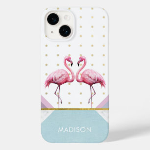 Modern Trendy Flamingo Pink Girly Name