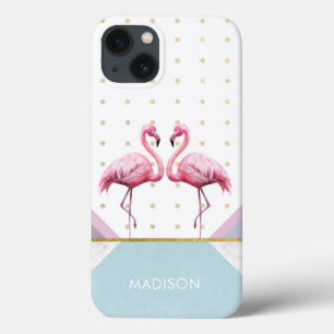Modern Trendy Flamingo Pink Girly Name