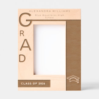 Modern Two-Tone Design Graduation Photo