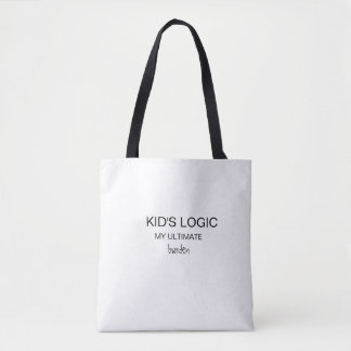 Modern typography tote bag funny humour