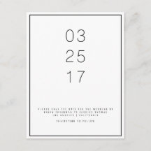 Modern Única Salve o Cartão de Data