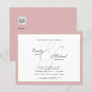 Modern Vintage Ampersand Typografia Casamento QR c