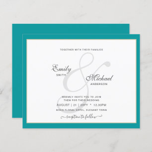 Modern Vintage Ampersand Typografia Casamento QR c