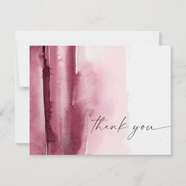 Modern Watercolor | Cartões de agradecimentos (Frente)