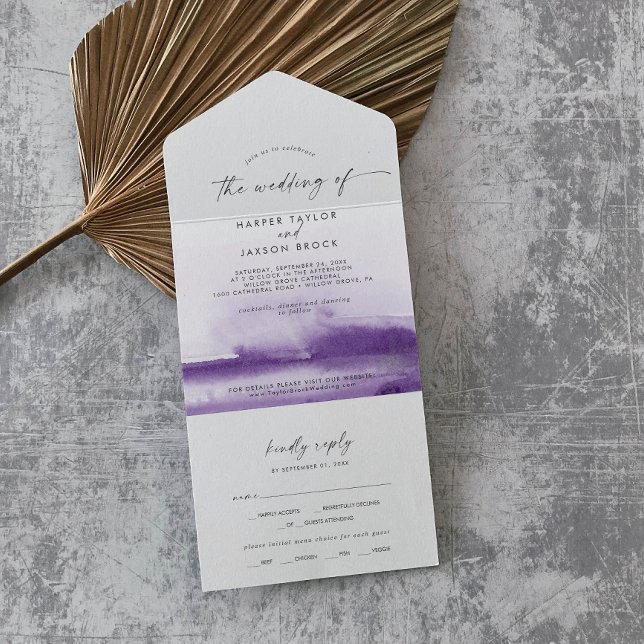 Modern Watercolor | Casamento Roxo (Criador carregado)