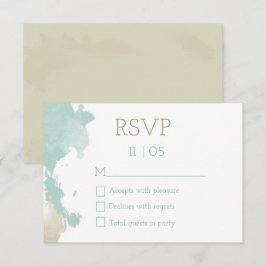 Modern Watercolor Espalha RSVP de Casamento