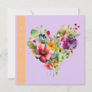 Modern Watercolor Floral Wreath Obrigado