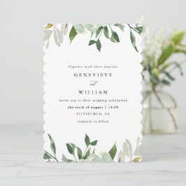 Modern Watercolor Greenery Wedding