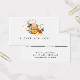 Modern Watercolor Honeycombs com cartão-presente d