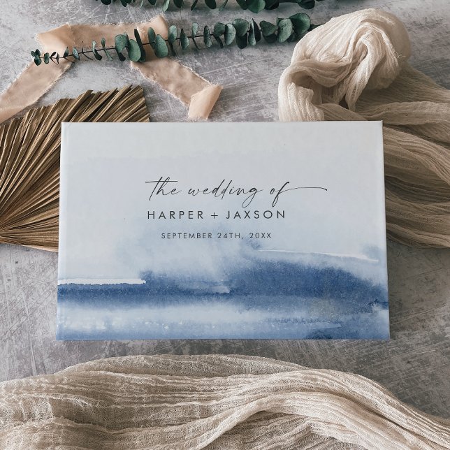 Modern Watercolor | Livro de Convidados de Casamen (Criador carregado)