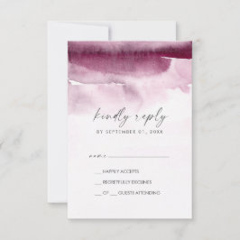 Modern Watercolor | Placa RSVP Simples Vermelha