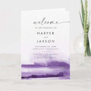 Modern Watercolor   Programa Casamento Dobrado em 