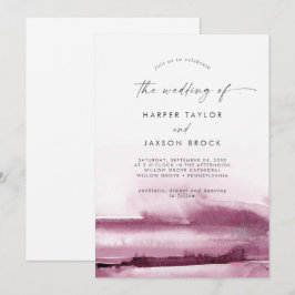 Modern Watercolor | Red Casamento De Convite
