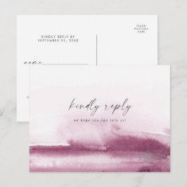 Modern Watercolor | Red Menu Choice RSVP