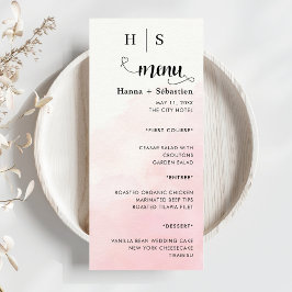 Modern  Wedding Menu