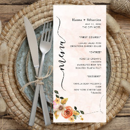 Modern  Wedding Menu