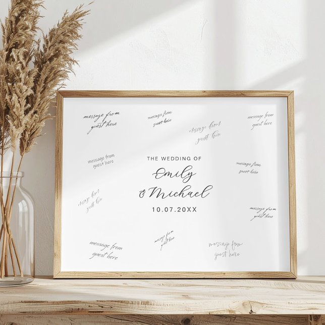 Modern Wedding Signature Guest Book Poster (Criador carregado)