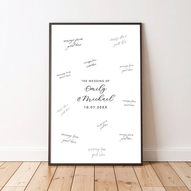 Modern Wedding Signature Guest Book Poster (Criador carregado)