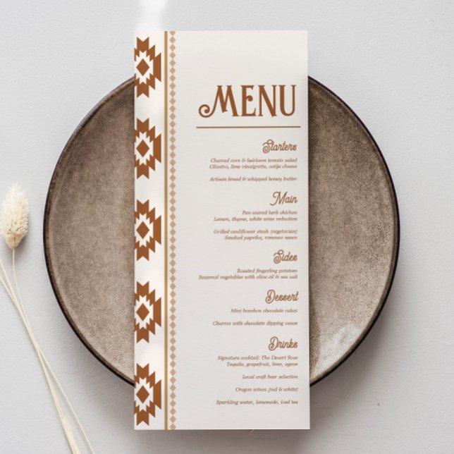 Modern Western Wedding Menu (Criador carregado)