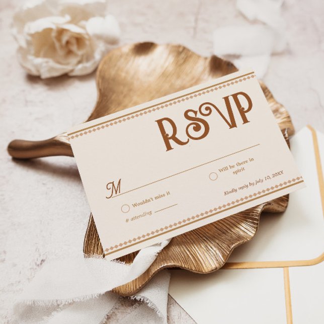 Modern Western Wedding RSVP Card (Criador carregado)
