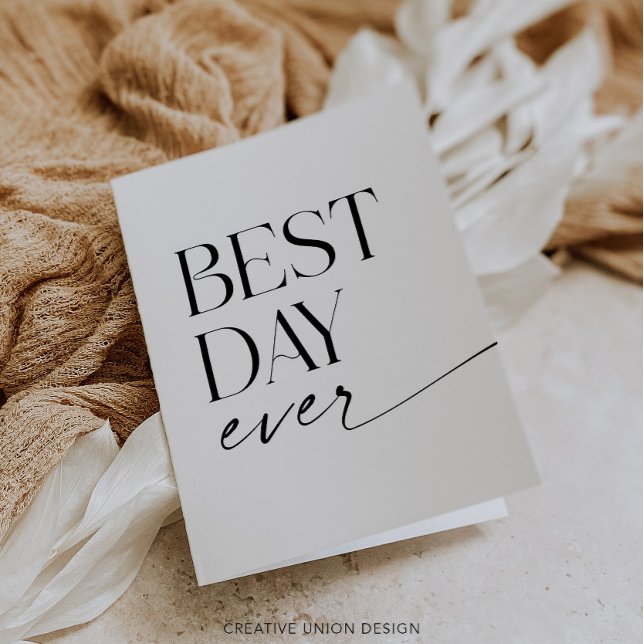 Modern Whimsy Wedding Obrigado Cartão Dobrado (Criador carregado)