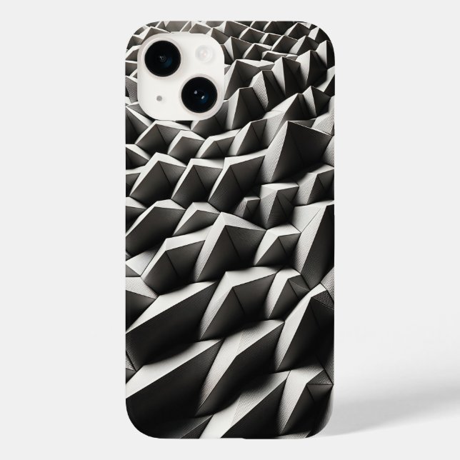 Modern White 3D Geometric Phone Case - Minimalist  (Verso)