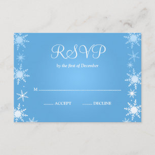 Modern Winter Wonderland Snowflake RSVP