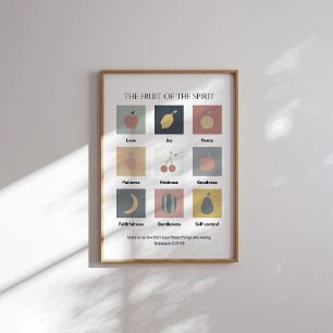 Moderna a fruta da poster espirituosa
