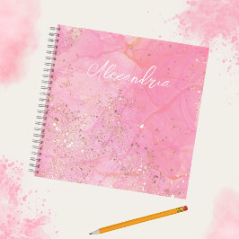 Moderna da Gliteria de Aquarela Rosa Personalizada