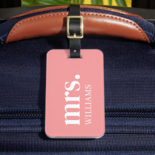 Moderna Recém-Casada Sra. Etiqueta de Bagagem