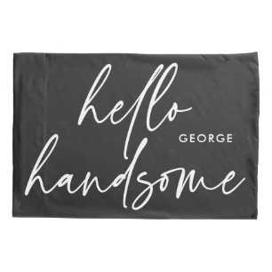 Moderna seu moderno caso de travesseiro branco pre