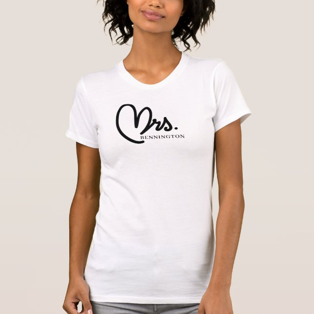 Moderna Sra. Wedding Newlyws T-Shirt (Frente)