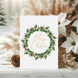 Moderna Tipografia Merry Christmas Wreath Foil Car