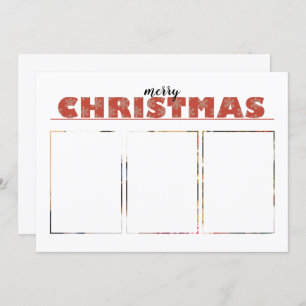 Moderno 1 ou 3 Foto com Feliz Saudação de Natal