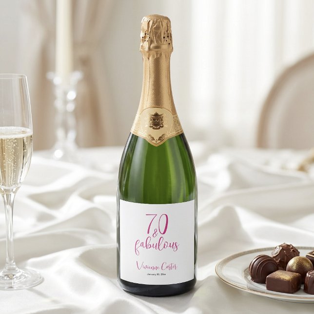 Moderno 70 e Fabuloso Nome Data 70º Aniversário (Criador carregado)