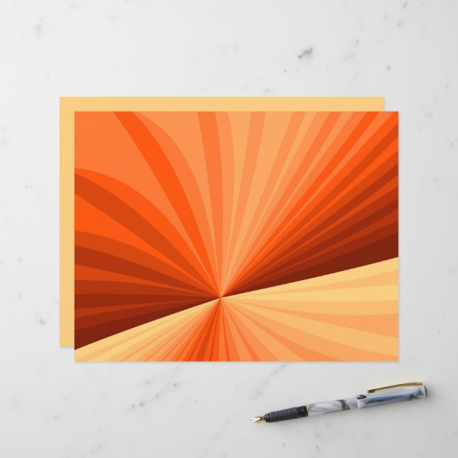 Moderno Abstrato Laranja Vermelho Baunilha Gráfico (Frente/Verso In Situ)