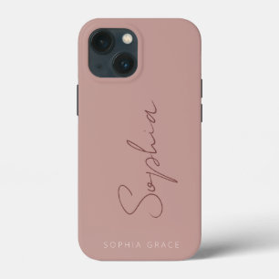 Moderno adicione seu nome Na moda Dusty Rosa