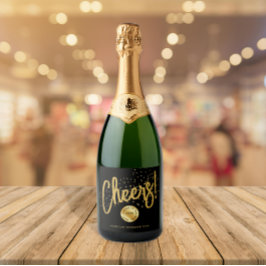 Moderno Black Dourado Saúde Ano Novo