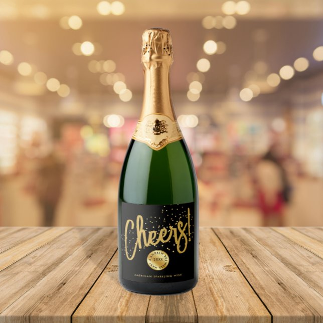 Moderno Black Dourado Saúde Ano Novo (Criador carregado)