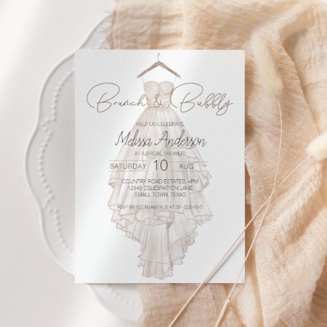 Moderno Boho Rosa Elegante Floral Brunch Nupcial (Criador carregado)